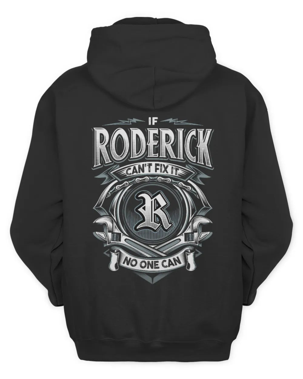 RODERICK AP81-K4-626 - Personalized Ahmed Quote Apparel “If Ahmed Can't Fix It, No One Can” - Unisex Hoodie - Black