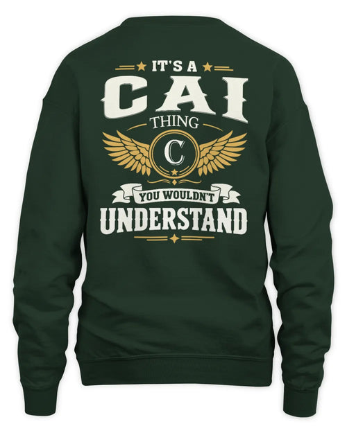 CAI KT06-M008 It’s a [NAME] Thing – You Wouldn’t Understand | Personalized Vintage T-Shirt - Unisex Sweatshirt - Forest Green