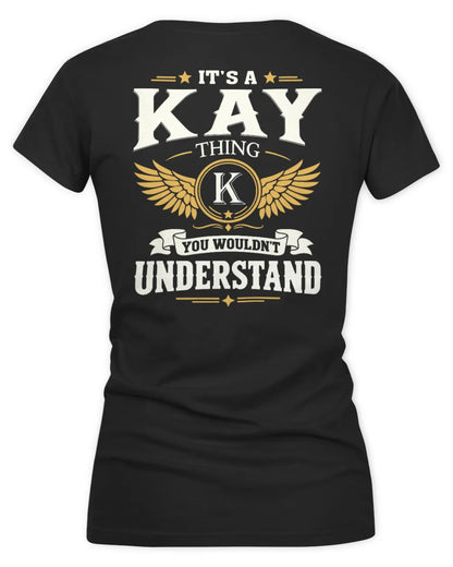 KAY KT06-M008 It’s a [NAME] Thing – You Wouldn’t Understand | Personalized Vintage T-Shirt - Women's V-Neck T-Shirt - Black
