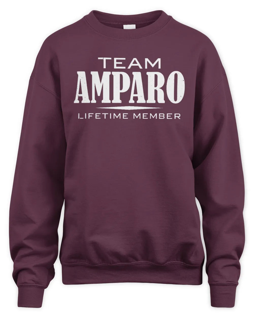 AMPARO BL62-K4-128 - Personalized “Team NAME Lifetime Member” - Unisex Sweatshirt - Maroon
