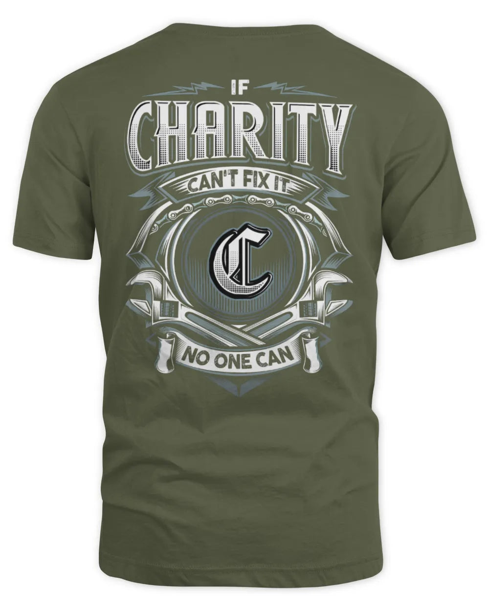 CHARITY AP81-K4-626 - Personalized Ahmed Quote Apparel “If Ahmed Can't Fix It, No One Can” - Unisex Standard T-Shirt - Military Green