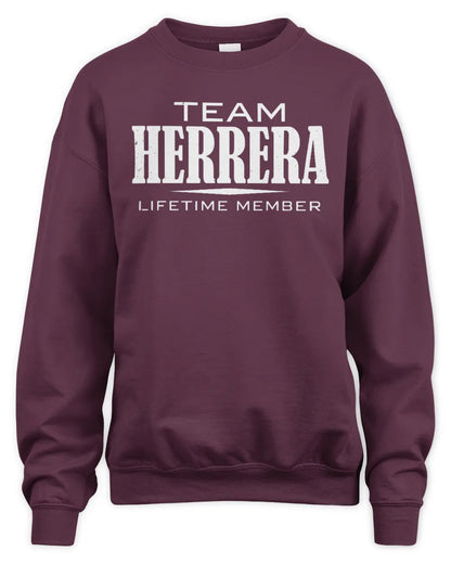 HERRERA BL62-K4-128 - Personalized “Team NAME Lifetime Member” - Unisex Sweatshirt - Maroon