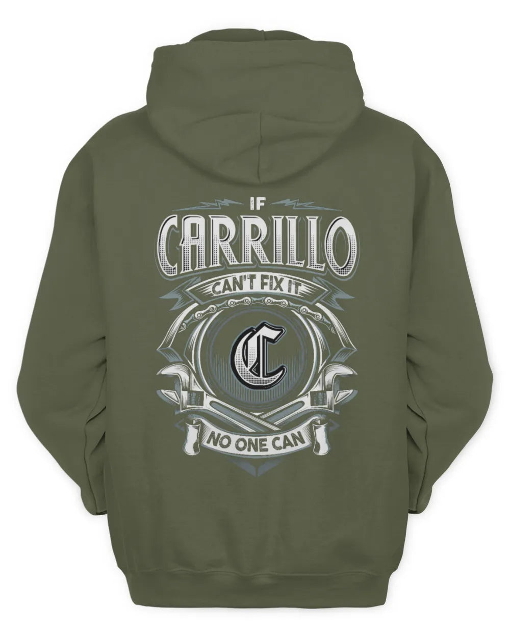 CARRILLO AP81-K4-626 - Personalized Ahmed Quote Apparel “If Ahmed Can't Fix It, No One Can” - Unisex Hoodie - Military Green
