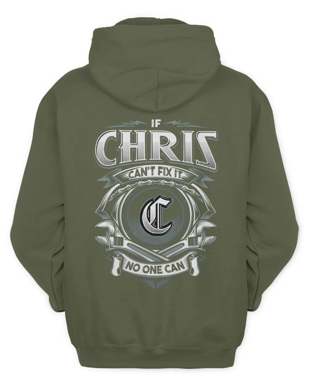 CHRIS AP81-K4-626 - Personalized Ahmed Quote Apparel “If Ahmed Can't Fix It, No One Can” - Unisex Hoodie - Military Green