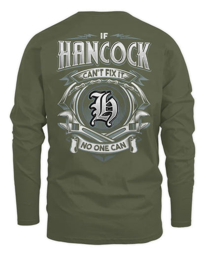 HANCOCK AP81-K4-626 - Personalized Ahmed Quote Apparel “If Ahmed Can't Fix It, No One Can” - Men's Long Sleeved T-Shirt - Military Green