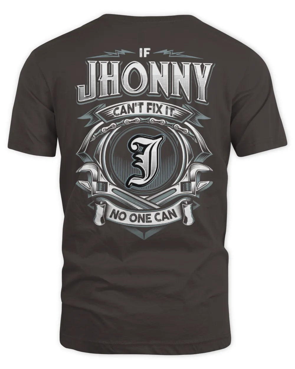JHONNY AP81-K4-626 - Personalized Ahmed Quote Apparel “If Ahmed Can't Fix It, No One Can” - Unisex Standard T-Shirt - Dark Chocolate