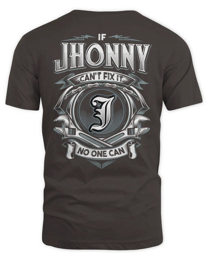 JHONNY AP81-K4-626 - Personalized Ahmed Quote Apparel “If Ahmed Can't Fix It, No One Can” - Unisex Standard T-Shirt - Dark Chocolate