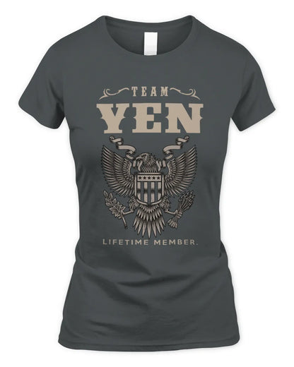 YEN TP06-K82 – Personalized Classic Style Apparel “Team NAME Lifetime Member” - Women's Standard T-Shirt - Charcoal