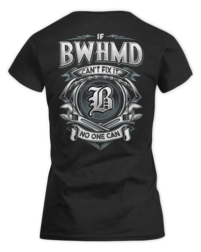 BWHMD AP81-K4-626 - Personalized Ahmed Quote Apparel “If Ahmed Can't Fix It, No One Can” - Women's Standard T-Shirt - Black