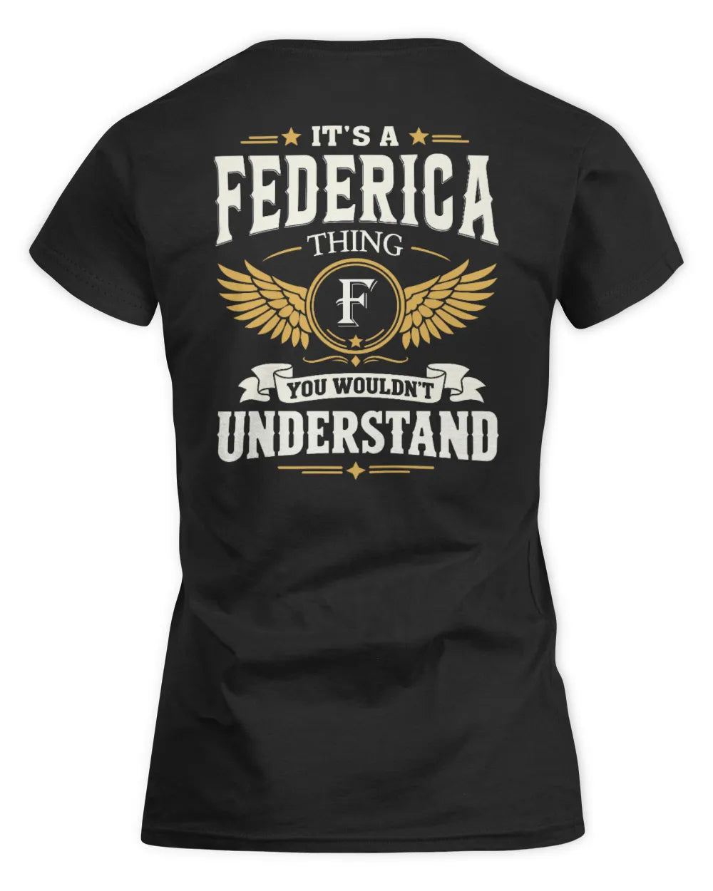 FEDERICA KT06-M008 It’s a [NAME] Thing – You Wouldn’t Understand | Personalized Vintage T-Shirt - Women's Standard T-Shirt - Black