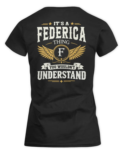 FEDERICA KT06-M008 It’s a [NAME] Thing – You Wouldn’t Understand | Personalized Vintage T-Shirt - Women's Standard T-Shirt - Black