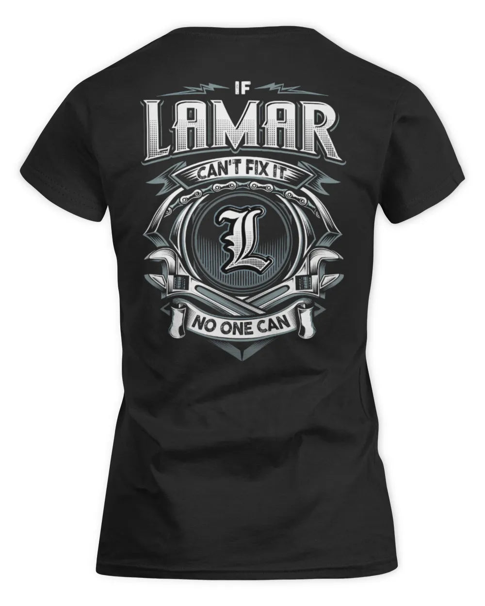 LAMAR AP81-K4-626 - Personalized Ahmed Quote Apparel “If Ahmed Can't Fix It, No One Can” - Women's Standard T-Shirt - Black