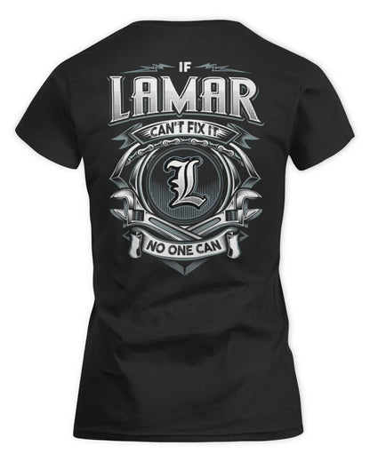 LAMAR AP81-K4-626 - Personalized Ahmed Quote Apparel “If Ahmed Can't Fix It, No One Can” - Women's Standard T-Shirt - Black