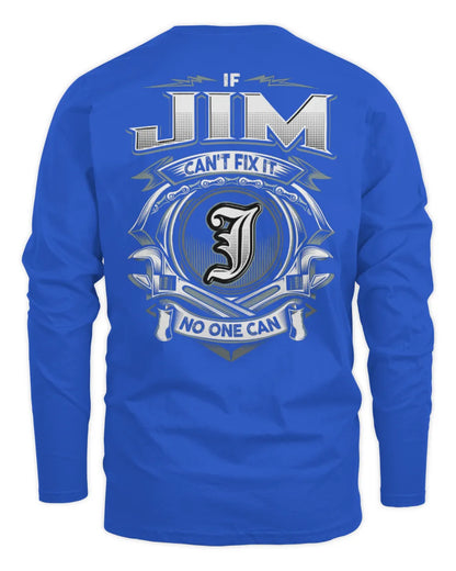 JIM AP81-K4-626 - Personalized Ahmed Quote Apparel “If Ahmed Can't Fix It, No One Can” - Men's Long Sleeved T-Shirt - Royal