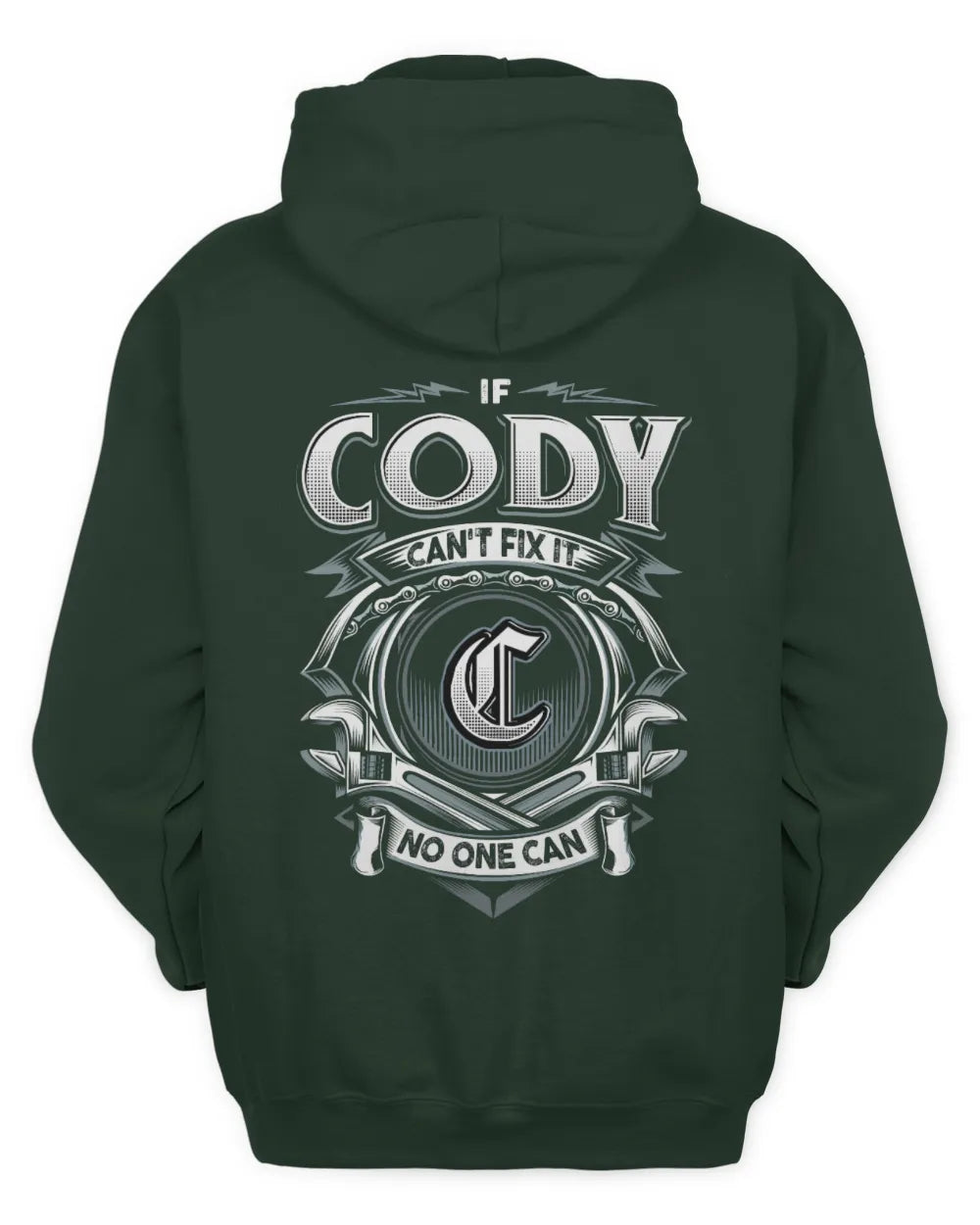 CODY AP81-K4-626 - Personalized Ahmed Quote Apparel “If Ahmed Can't Fix It, No One Can” - Unisex Hoodie - Forest Green