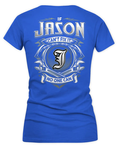JASON AP81-K4-626 - Personalized Ahmed Quote Apparel “If Ahmed Can't Fix It, No One Can” - Women's V-Neck T-Shirt - Royal