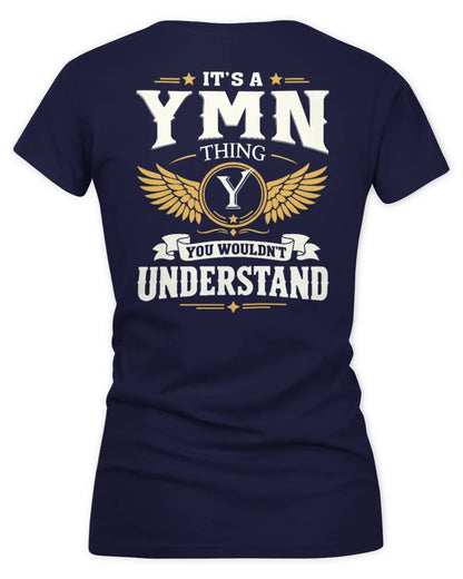 YMN KT06-M008 It’s a [NAME] Thing – You Wouldn’t Understand | Personalized Vintage T-Shirt - Women's V-Neck T-Shirt - Navy