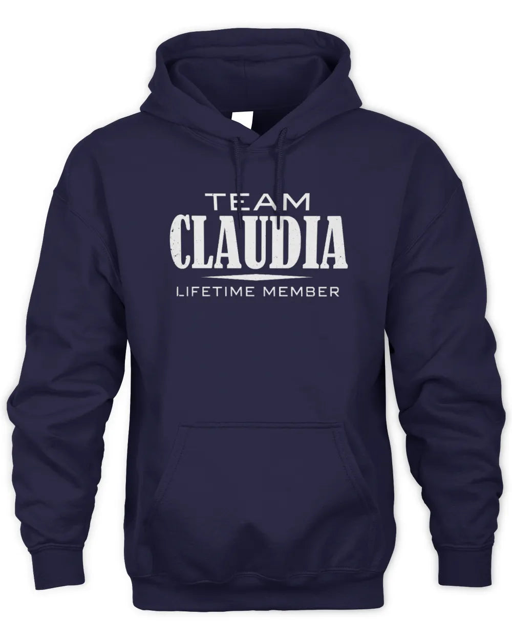CLAUDIA BL62-K4-128 - Personalized “Team NAME Lifetime Member” - Unisex Hoodie - Navy