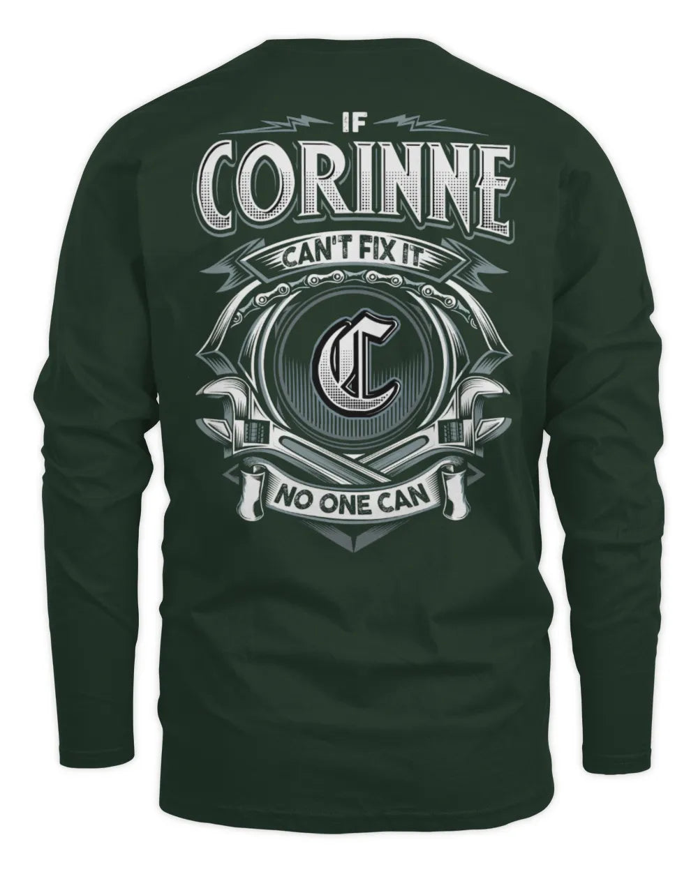 CORINNE AP81-K4-626 - Personalized Ahmed Quote Apparel “If Ahmed Can't Fix It, No One Can” - Men's Long Sleeved T-Shirt - Forest Green