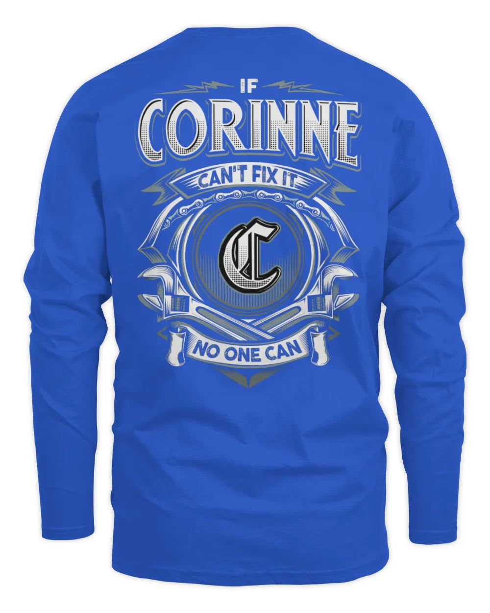 CORINNE AP81-K4-626 - Personalized Ahmed Quote Apparel “If Ahmed Can't Fix It, No One Can” - Men's Long Sleeved T-Shirt - Royal