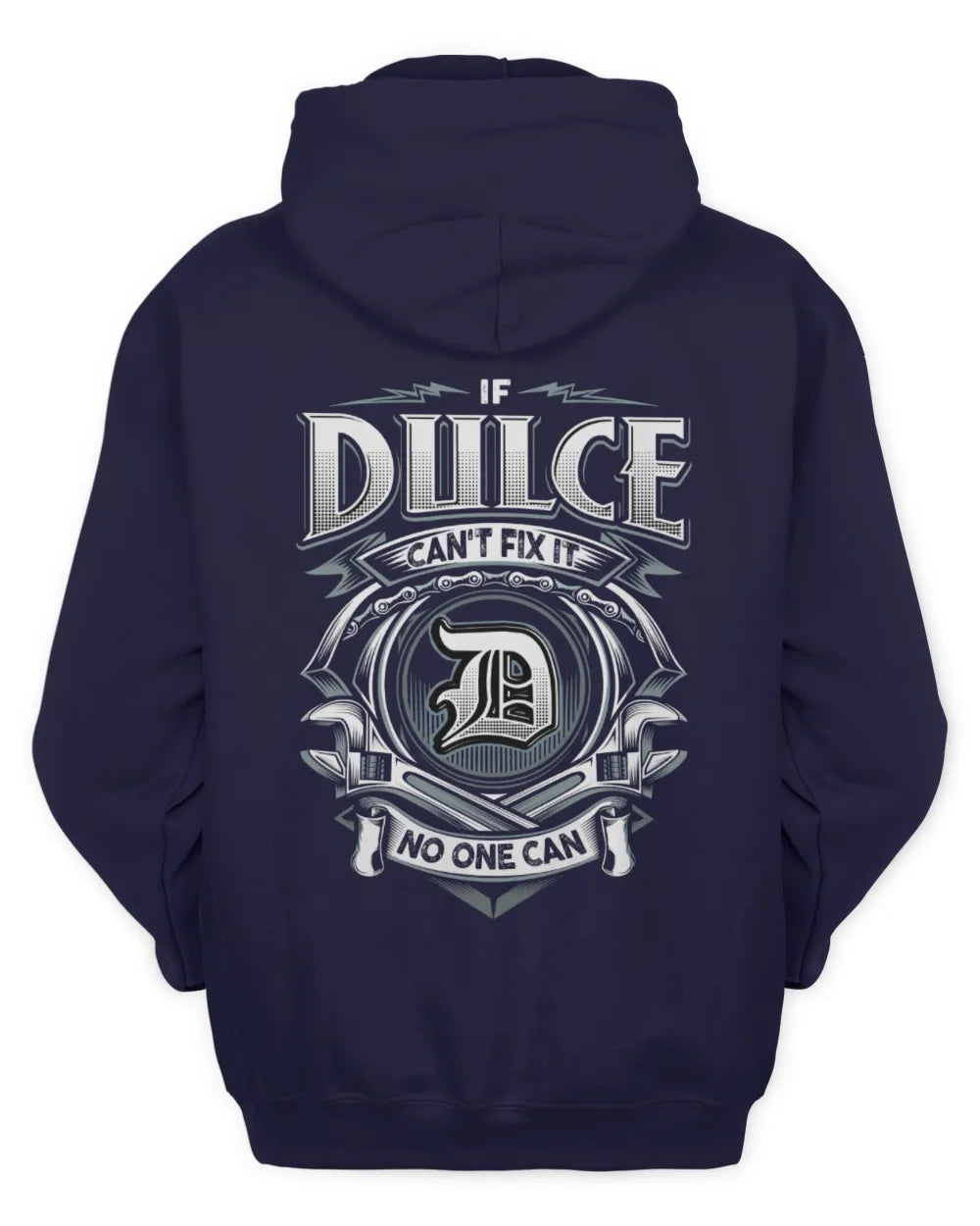 DULCE AP81-K4-626 - Personalized Ahmed Quote Apparel “If Ahmed Can't Fix It, No One Can” - Unisex Hoodie - Navy