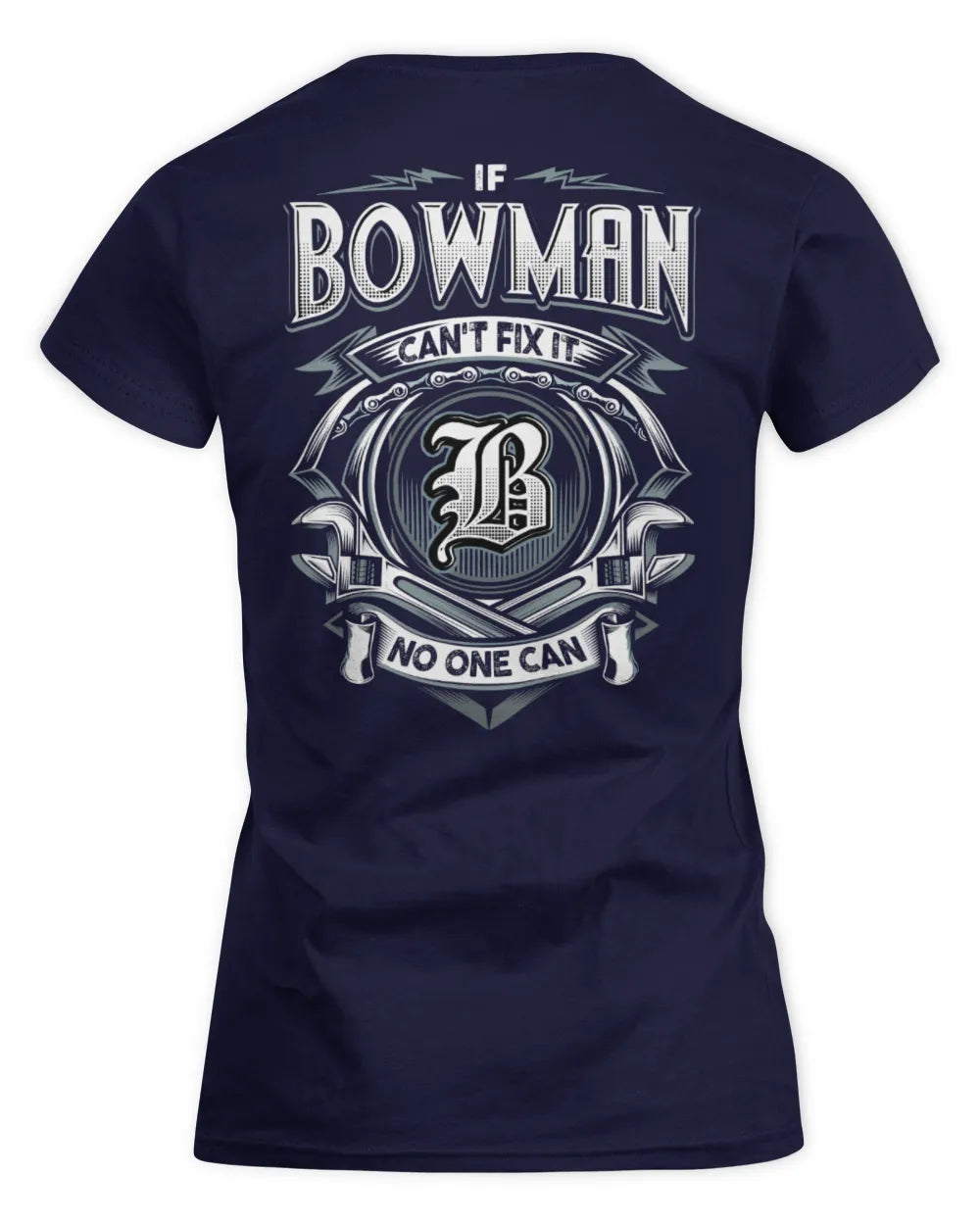 BOWMAN AP81-K4-626 - Personalized Ahmed Quote Apparel “If Ahmed Can't Fix It, No One Can” - Women's Standard T-Shirt - Navy