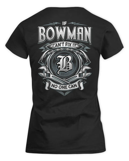 BOWMAN AP81-K4-626 - Personalized Ahmed Quote Apparel “If Ahmed Can't Fix It, No One Can” - Women's Standard T-Shirt - Black