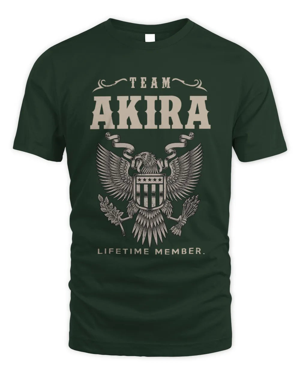 AKIRA TP06-K82 – Personalized Classic Style Apparel “Team NAME Lifetime Member” - Unisex Standard T-Shirt - Forest Green