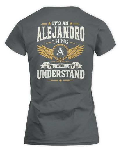 ALEJANDRO KT06-M008 It’s a [NAME] Thing – You Wouldn’t Understand | Personalized Vintage T-Shirt - Women's Standard T-Shirt - Charcoal