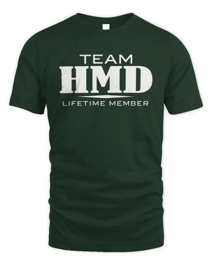 HMD BL62-K4-128 - Personalized “Team NAME Lifetime Member” - Unisex Standard T-Shirt - Forest Green