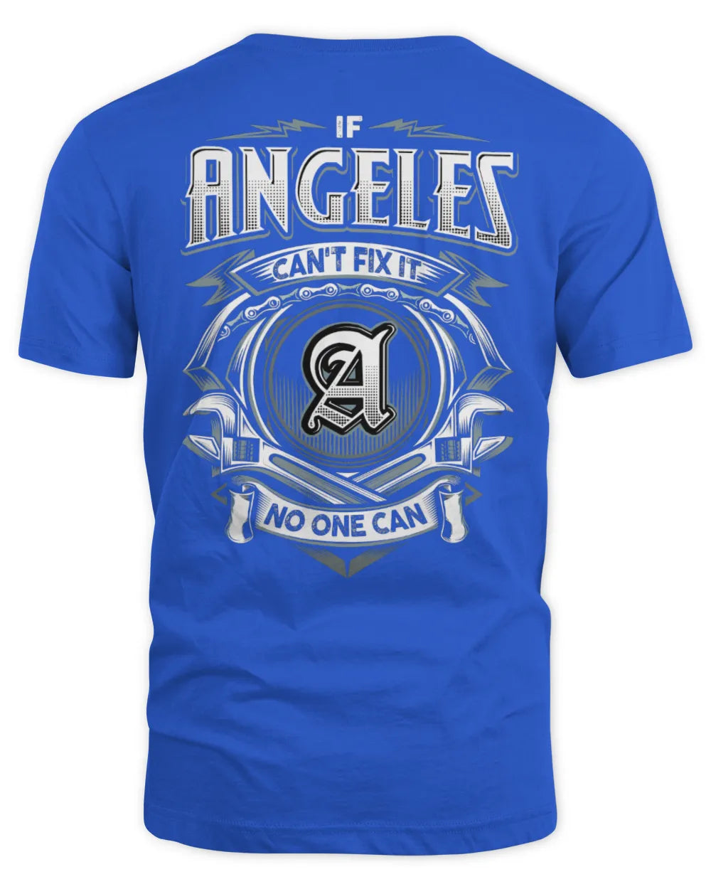 ANGELES AP81-K4-626 - Personalized Ahmed Quote Apparel “If Ahmed Can't Fix It, No One Can” - Unisex Standard T-Shirt - Royal