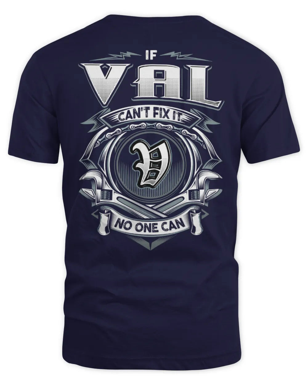 VAL AP81-K4-626 - Personalized Ahmed Quote Apparel “If Ahmed Can't Fix It, No One Can” - Unisex Standard T-Shirt - Navy