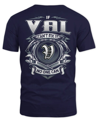 VAL AP81-K4-626 - Personalized Ahmed Quote Apparel “If Ahmed Can't Fix It, No One Can” - Unisex Standard T-Shirt - Navy