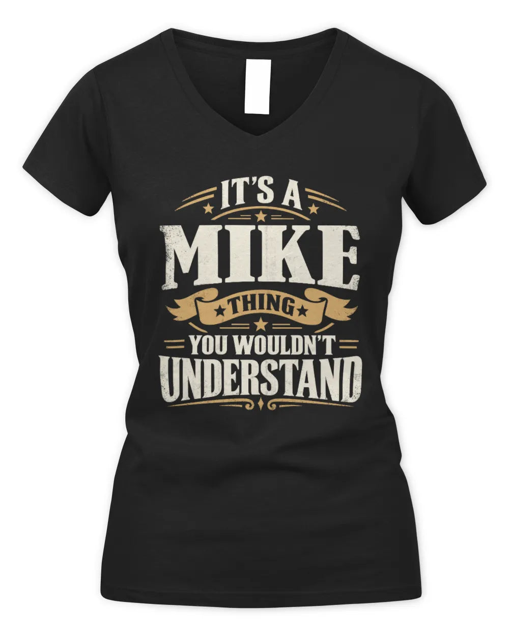 MIKE P08 TH51 - Personalized “It’s a/an [NAME] Thing – You Wouldn’t Understand” Shirt - Women's V-Neck T-Shirt - Black