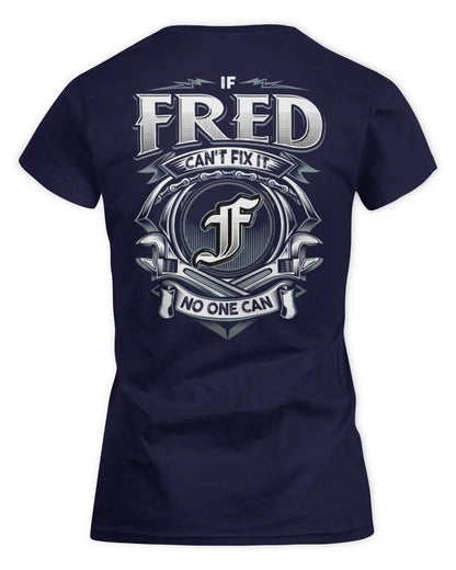 FRED AP81-K4-626 - Personalized Ahmed Quote Apparel “If Ahmed Can't Fix It, No One Can” - Women's Standard T-Shirt - Navy