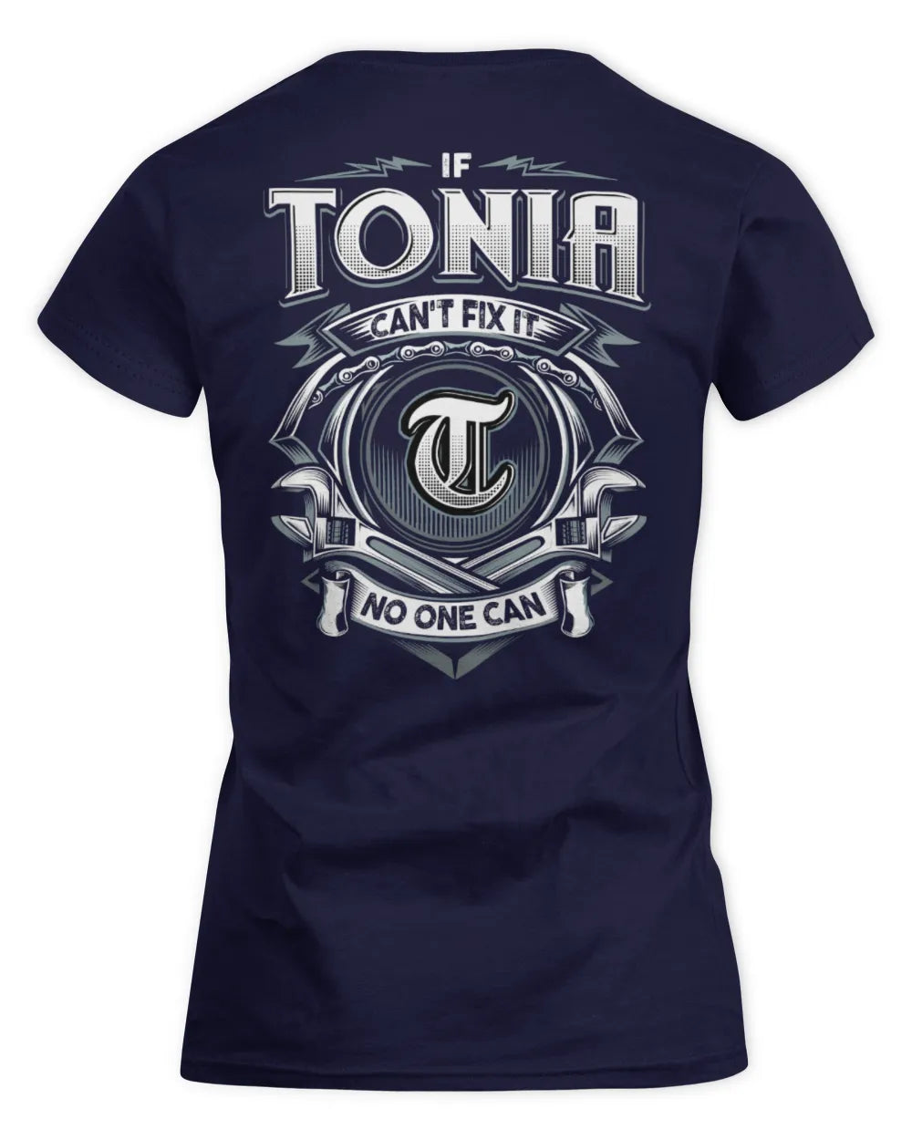 TONIA AP81-K4-626 - Personalized Ahmed Quote Apparel “If Ahmed Can't Fix It, No One Can” - Women's Standard T-Shirt - Navy