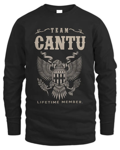 CANTU TP06-K82 – Personalized Classic Style Apparel “Team NAME Lifetime Member” - Men's Long Sleeved T-Shirt - Black
