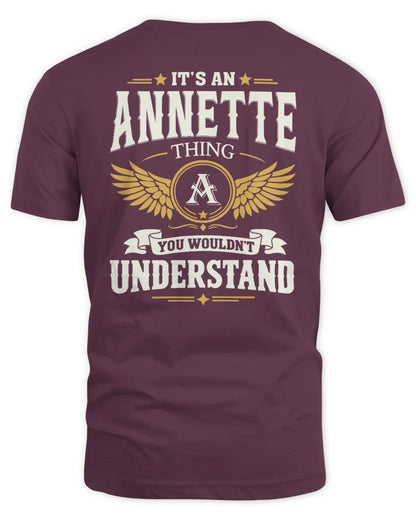 ANNETTE KT06-M008 It’s a [NAME] Thing – You Wouldn’t Understand | Personalized Vintage T-Shirt - Unisex Standard T-Shirt - Maroon