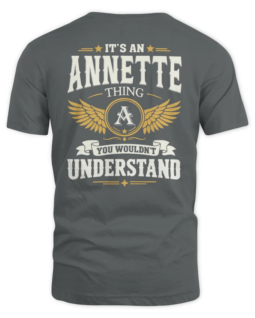 ANNETTE KT06-M008 It’s a [NAME] Thing – You Wouldn’t Understand | Personalized Vintage T-Shirt - Unisex Standard T-Shirt - Charcoal
