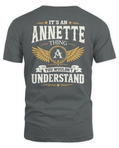 ANNETTE KT06-M008 It’s a [NAME] Thing – You Wouldn’t Understand | Personalized Vintage T-Shirt - Unisex Standard T-Shirt - Charcoal