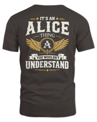 ALICE KT06-M008 It’s a [NAME] Thing – You Wouldn’t Understand | Personalized Vintage T-Shirt - Unisex Standard T-Shirt - Dark Chocolate