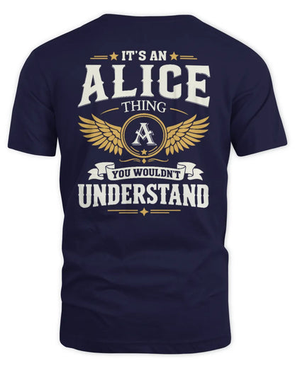 ALICE KT06-M008 It’s a [NAME] Thing – You Wouldn’t Understand | Personalized Vintage T-Shirt - Unisex Standard T-Shirt - Navy