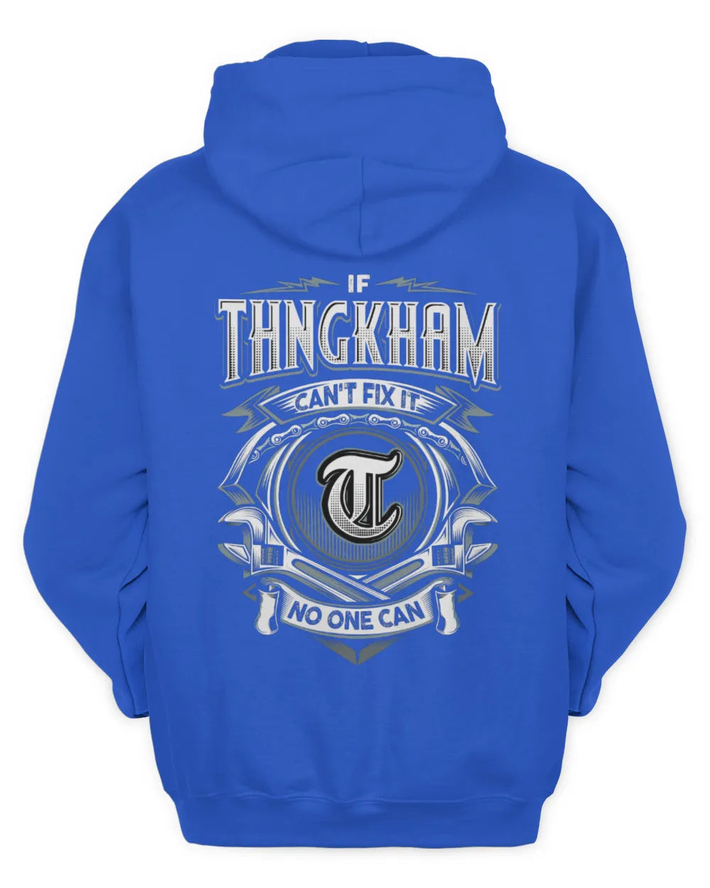 THNGKHAM AP81-K4-626 - Personalized Ahmed Quote Apparel “If Ahmed Can't Fix It, No One Can” - Unisex Hoodie - Royal