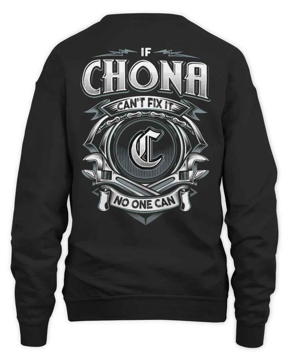 CHONA AP81-K4-626 - Personalized Ahmed Quote Apparel “If Ahmed Can't Fix It, No One Can” - Unisex Sweatshirt - Black
