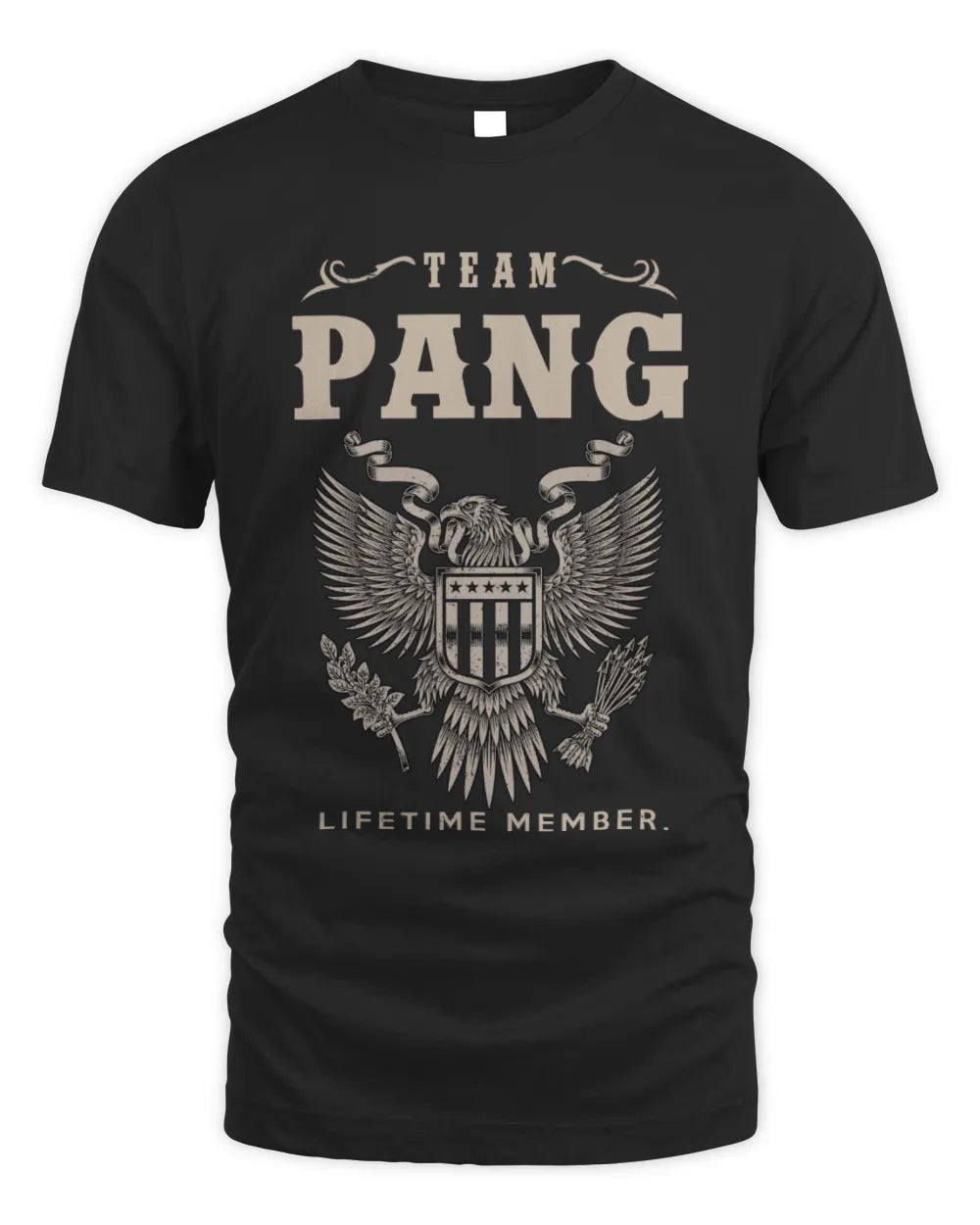 PANG TP06-K82 – Personalized Classic Style Apparel “Team NAME Lifetime Member” - Unisex Standard T-Shirt - Black
