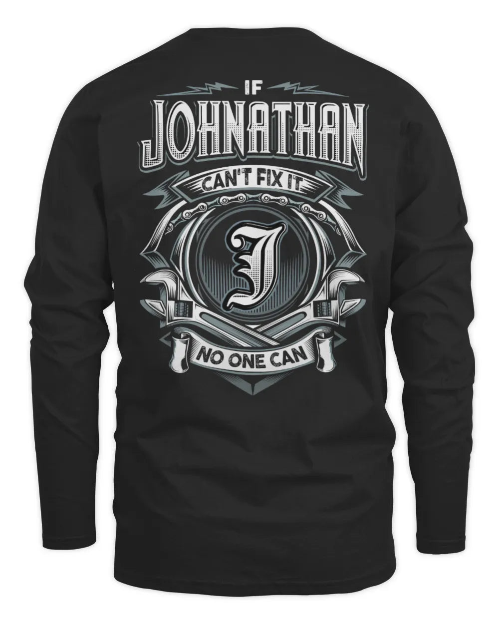 JOHNATHAN AP81-K4-626 - Personalized Ahmed Quote Apparel “If Ahmed Can't Fix It, No One Can” - Men's Long Sleeved T-Shirt - Black