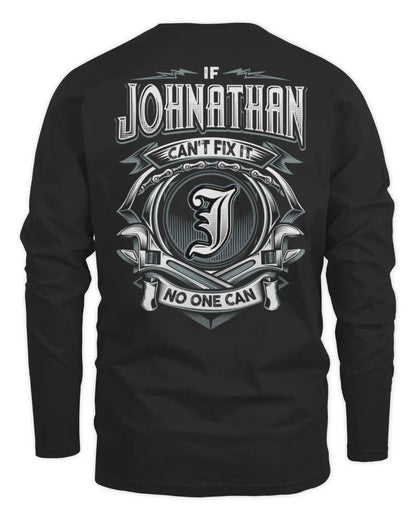 JOHNATHAN AP81-K4-626 - Personalized Ahmed Quote Apparel “If Ahmed Can't Fix It, No One Can” - Men's Long Sleeved T-Shirt - Black