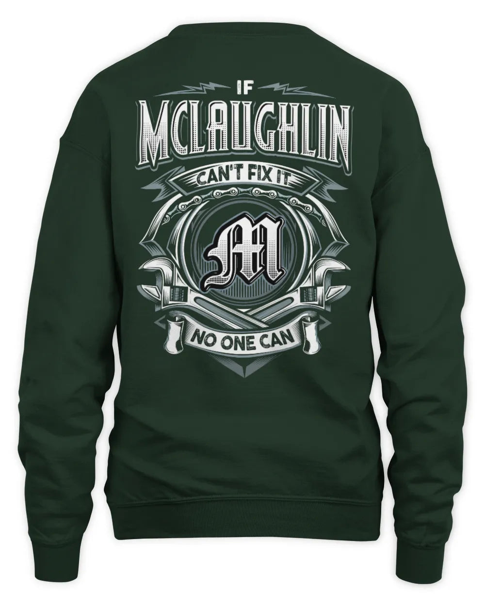 MCLAUGHLIN AP81-K4-626 - Personalized Ahmed Quote Apparel “If Ahmed Can't Fix It, No One Can” - Unisex Sweatshirt - Forest Green