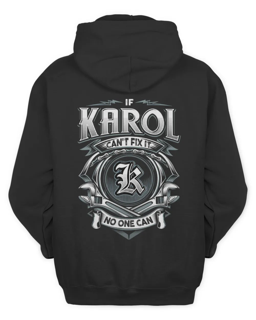 KAROL AP81-K4-626 - Personalized Ahmed Quote Apparel “If Ahmed Can't Fix It, No One Can” - Unisex Hoodie - Black