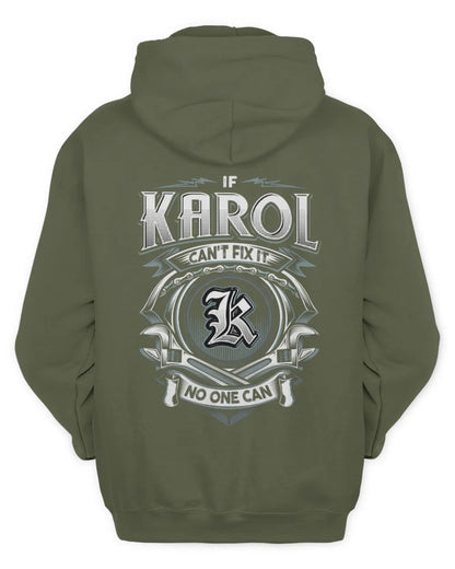 KAROL AP81-K4-626 - Personalized Ahmed Quote Apparel “If Ahmed Can't Fix It, No One Can” - Unisex Hoodie - Military Green
